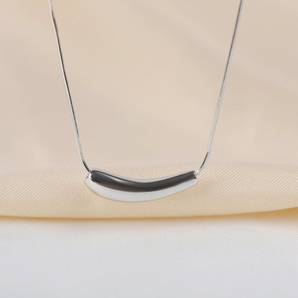 *NEW 925 Sterling Silver Simple Bar Necklace - Picture 6 of 15